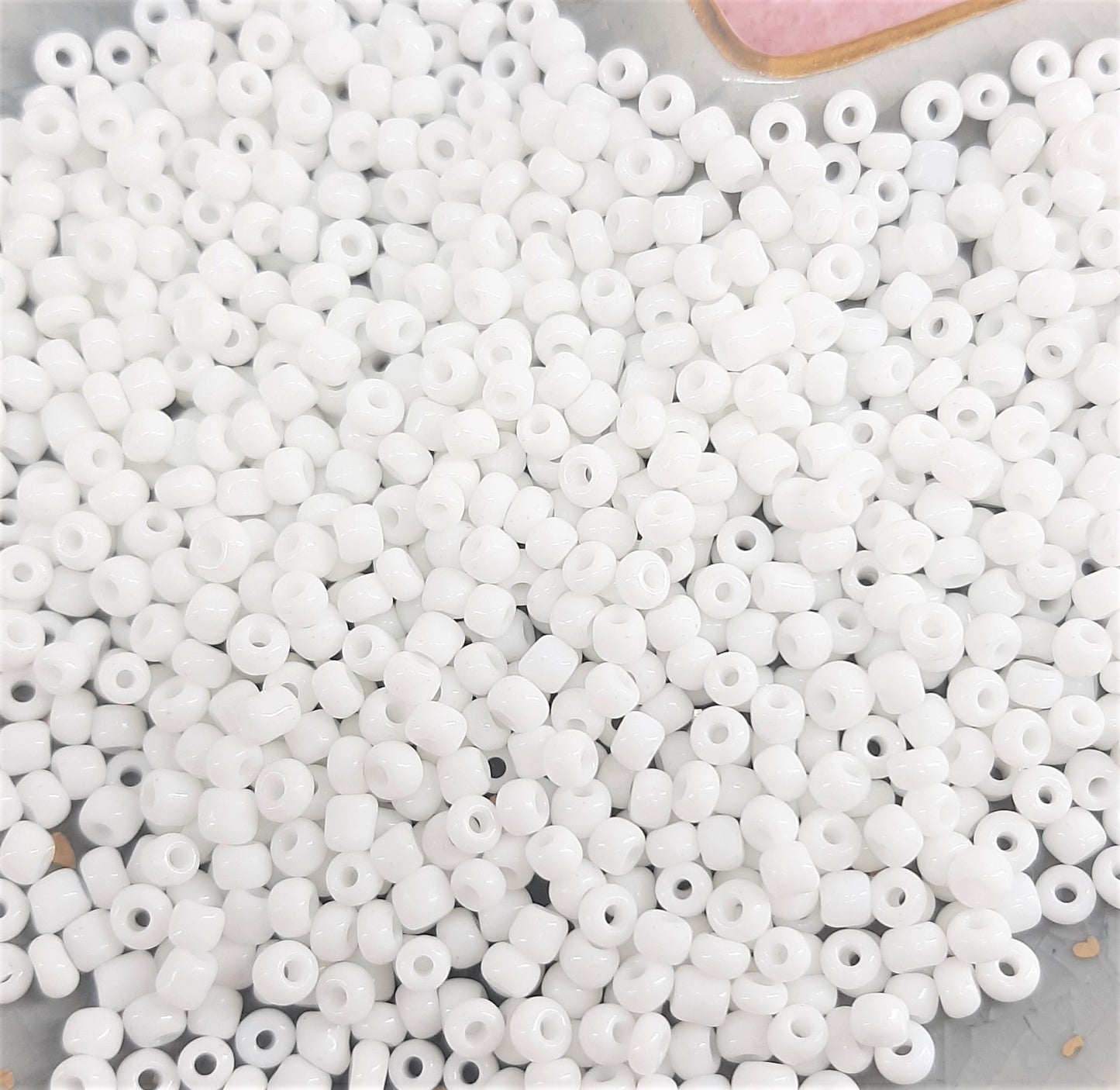 MATT WHITE GLASS SEED BEADS