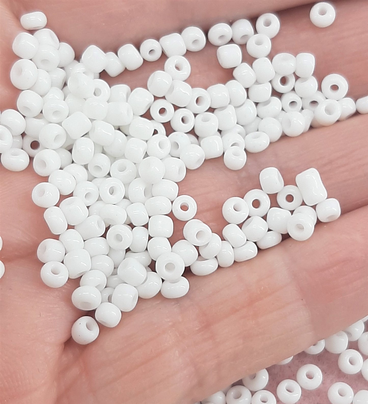 MATT WHITE GLASS SEED BEADS