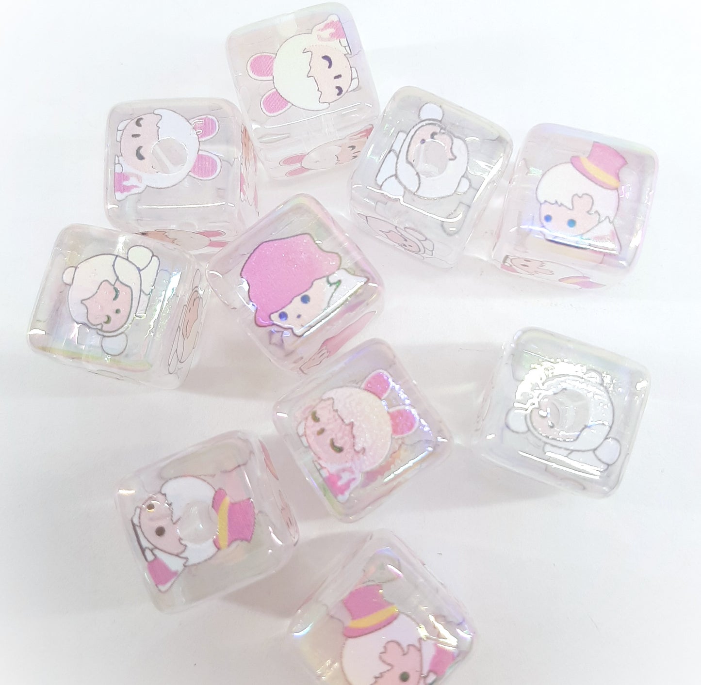 ACRYLIC POPMART CUBE BEADS