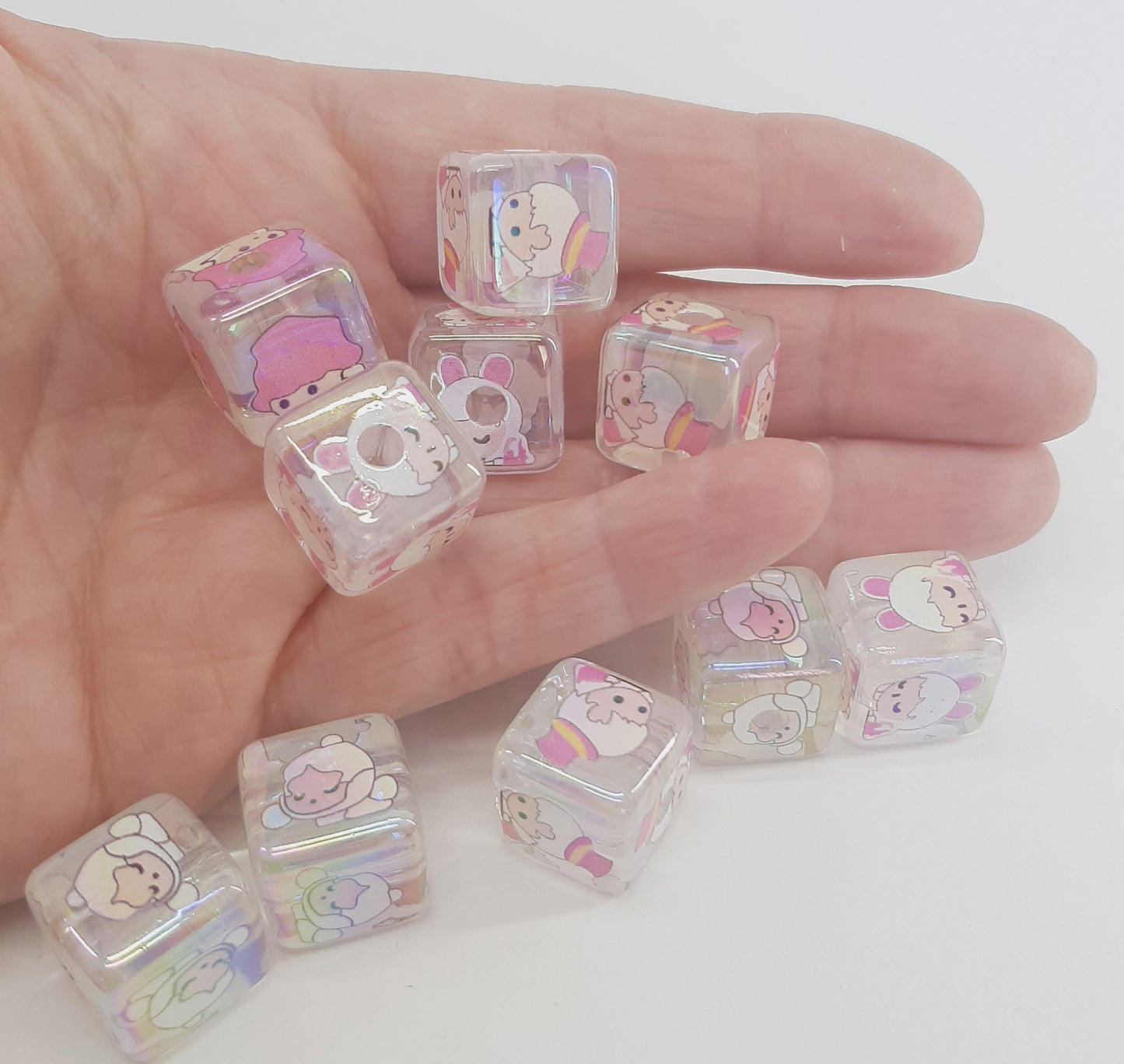 ACRYLIC POPMART CUBE BEADS