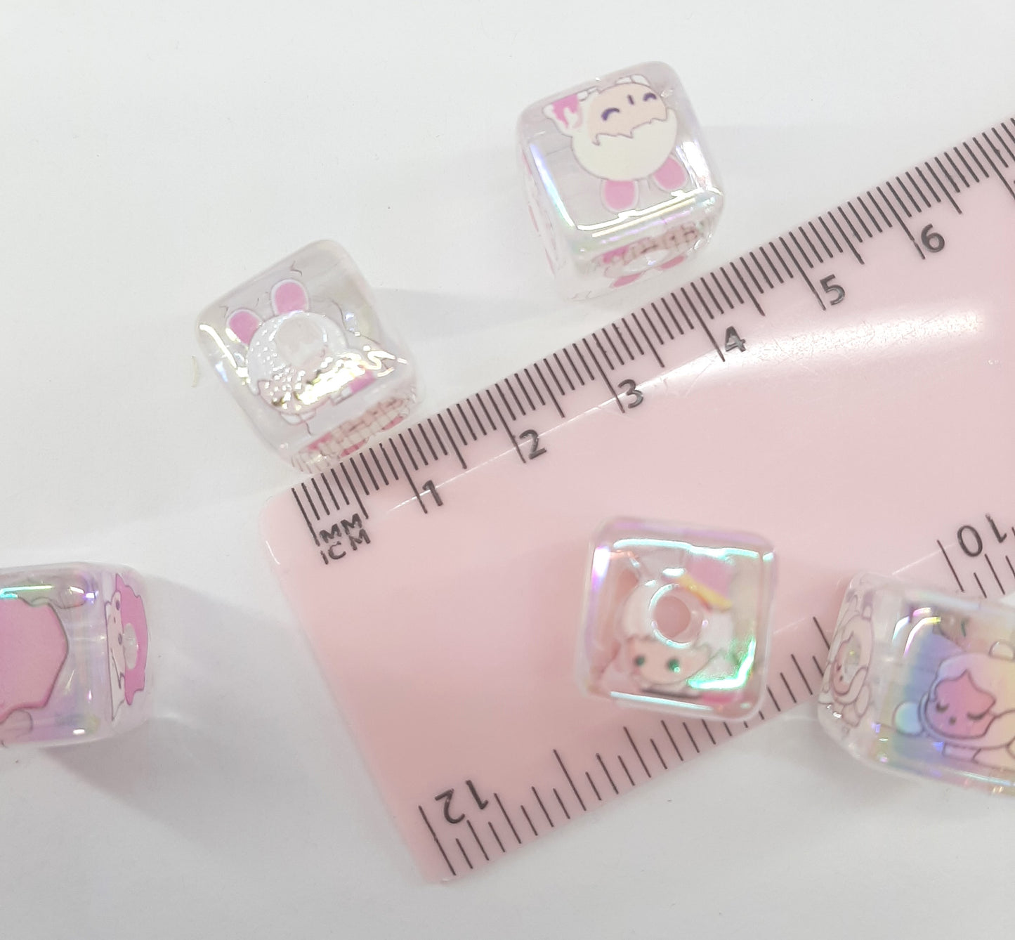 ACRYLIC POPMART CUBE BEADS