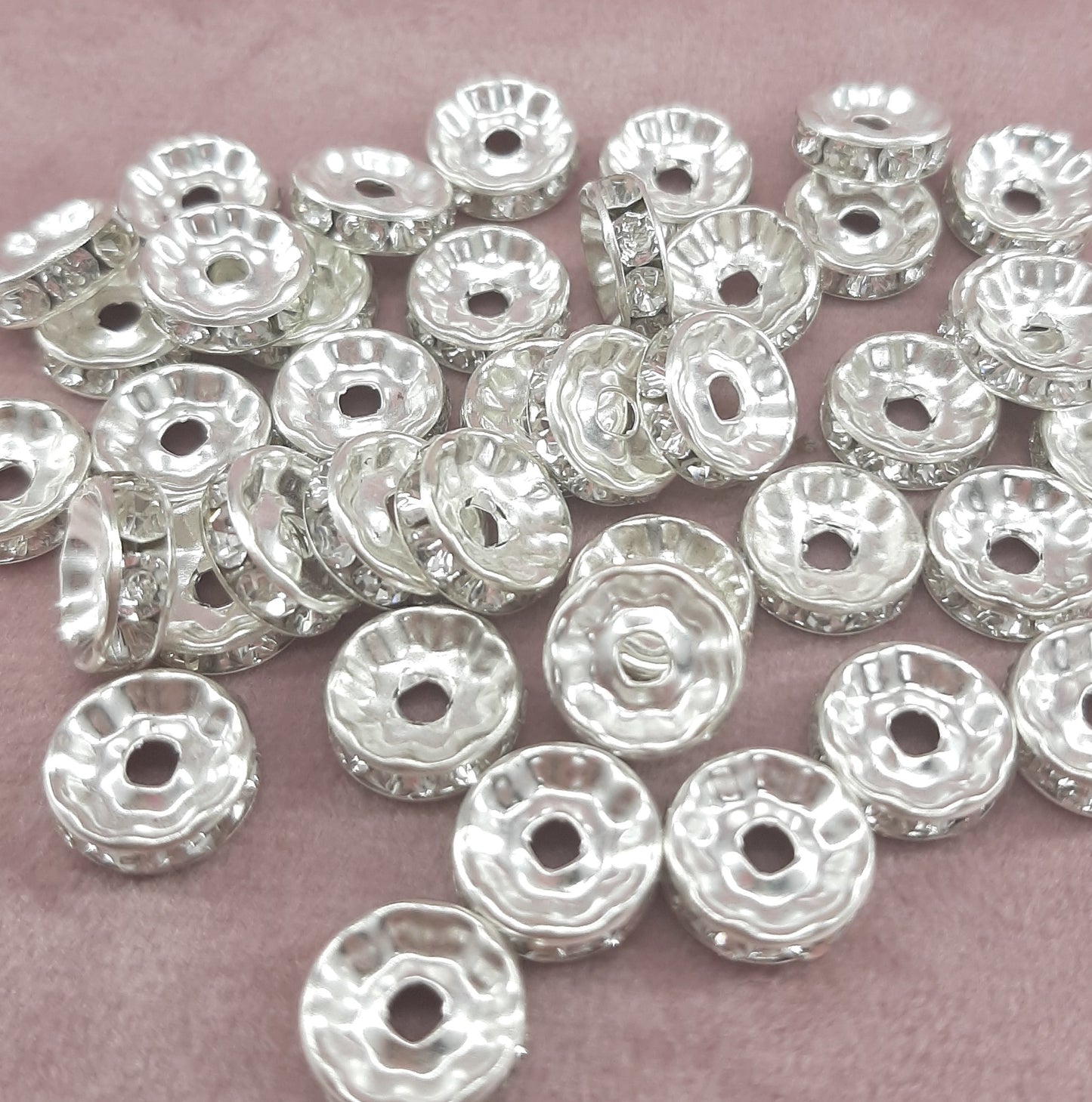 RHINESTONE SPACERS 10MM