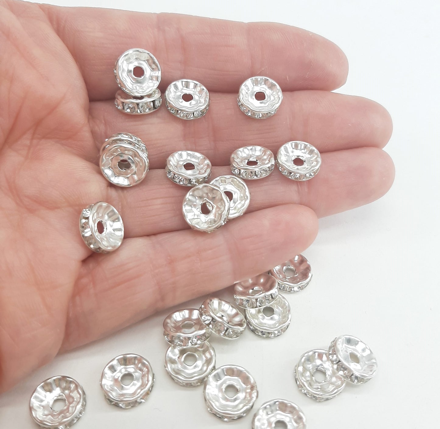 RHINESTONE SPACERS 10MM