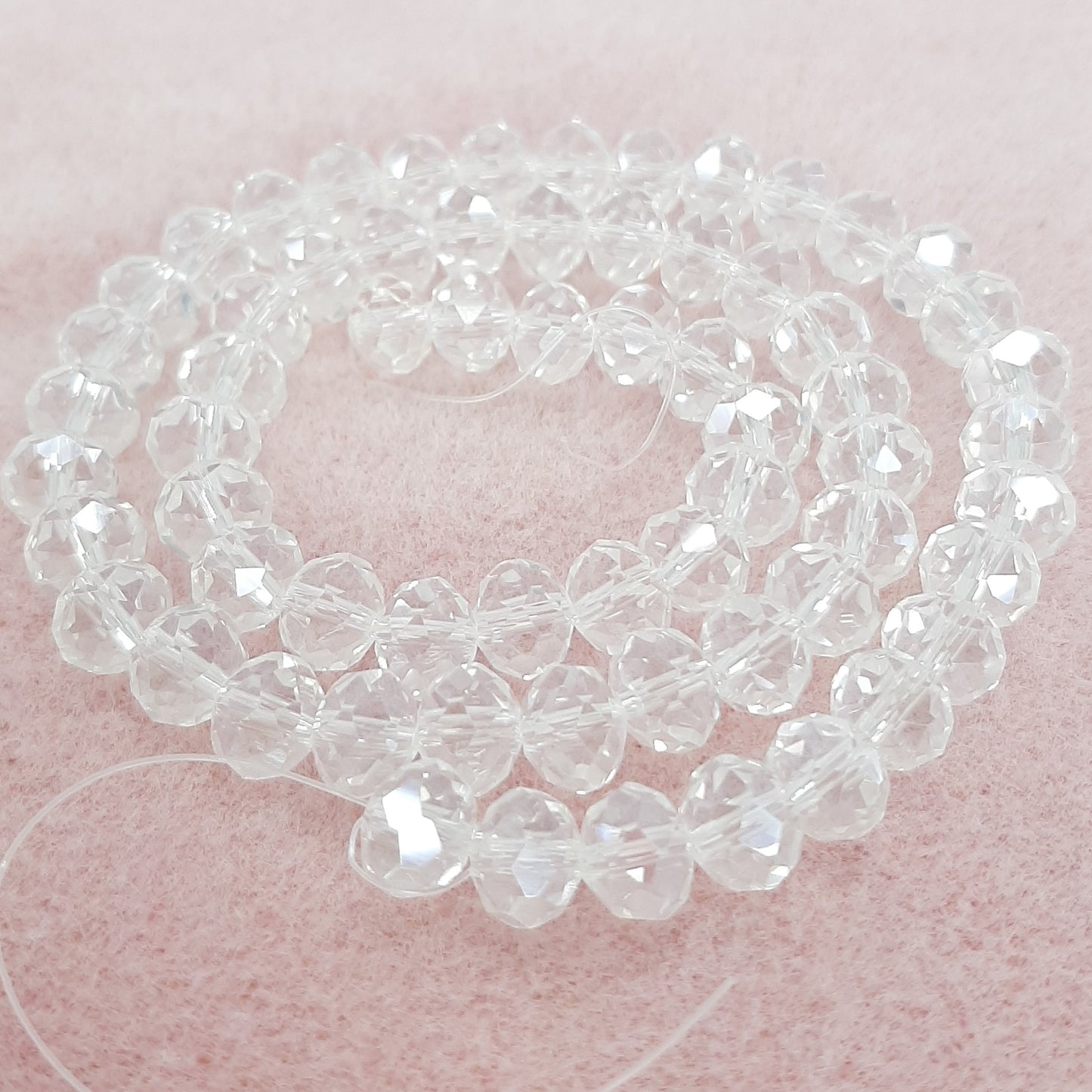 GLASS RONDELLE'S 8X6MM