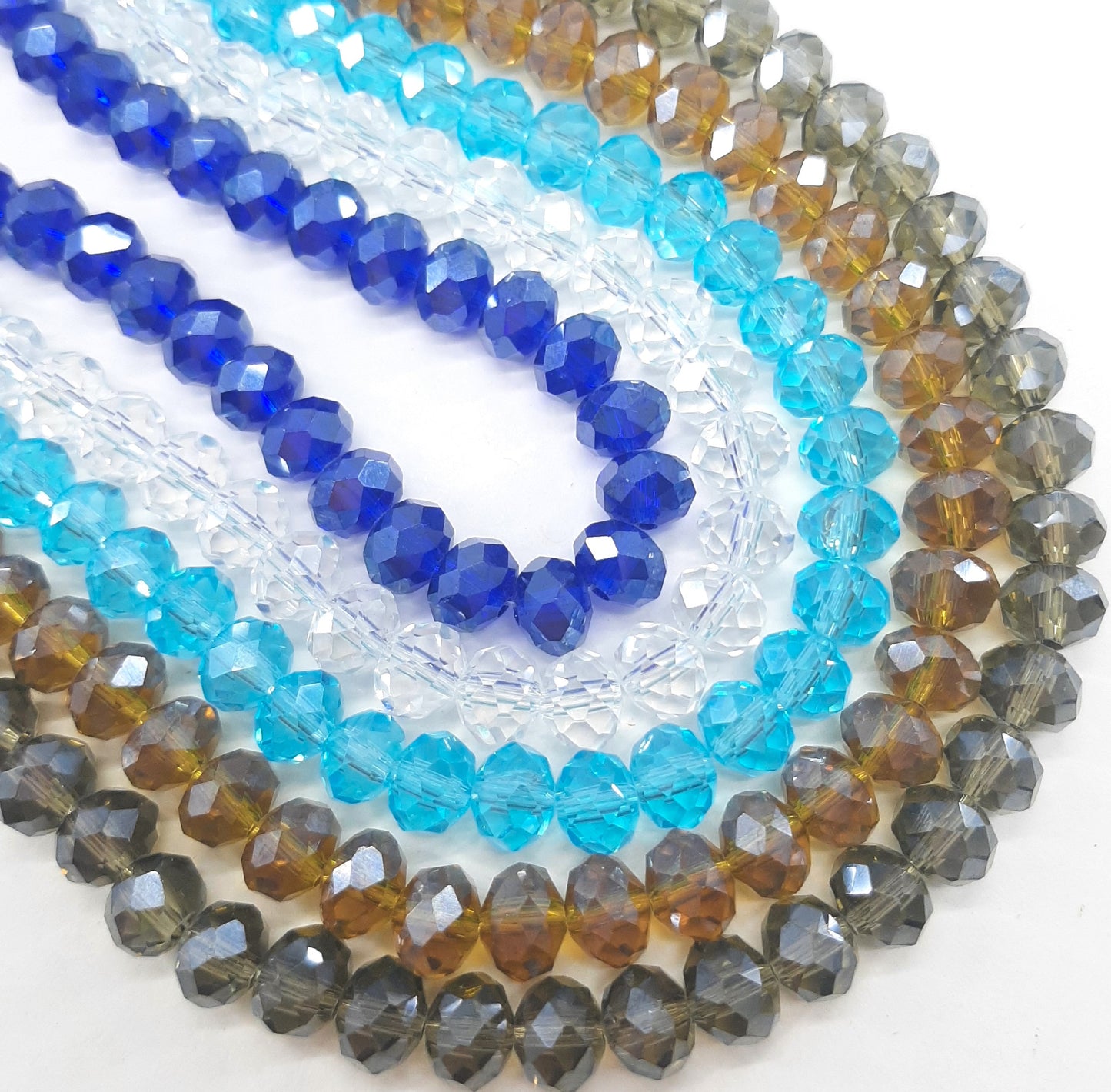 GLASS RONDELLE'S 8X6MM