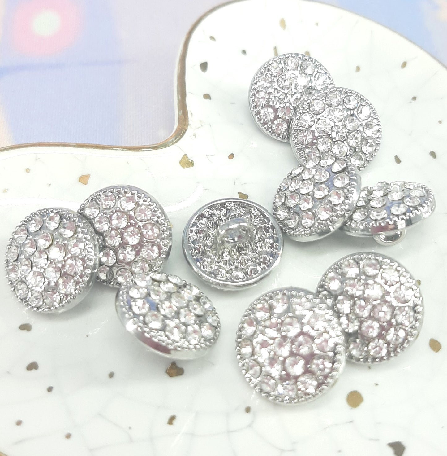 SMALL RHINESTONE BUTTONS 12mm