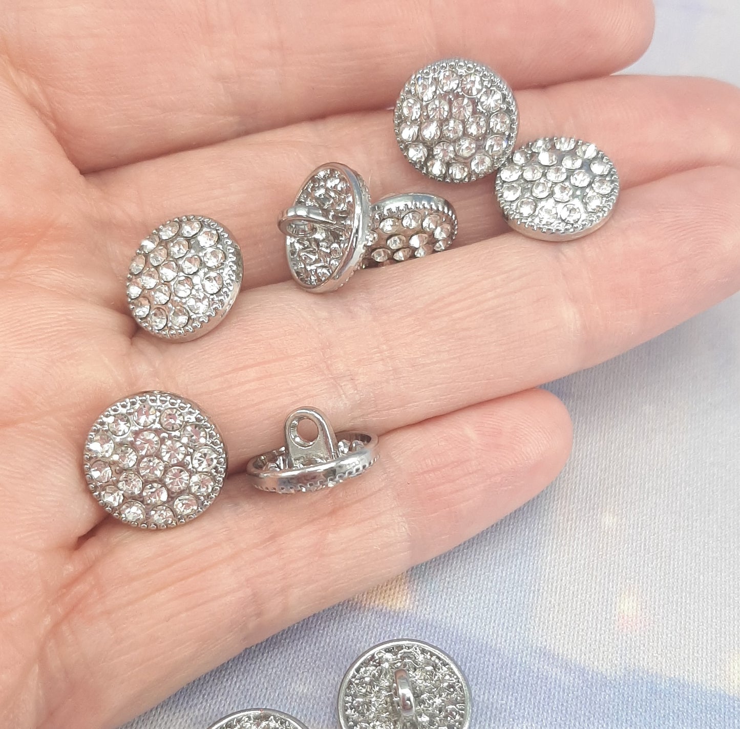 SMALL RHINESTONE BUTTONS 12mm