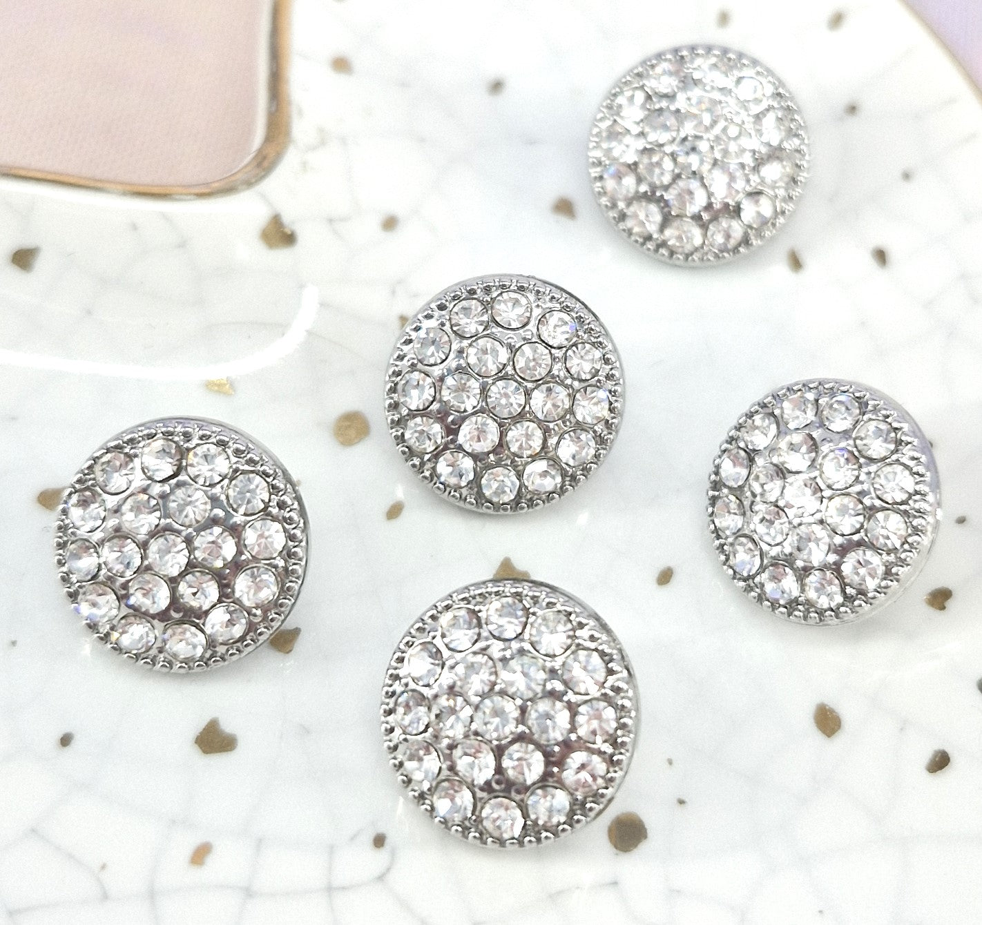 SMALL RHINESTONE BUTTONS 12mm