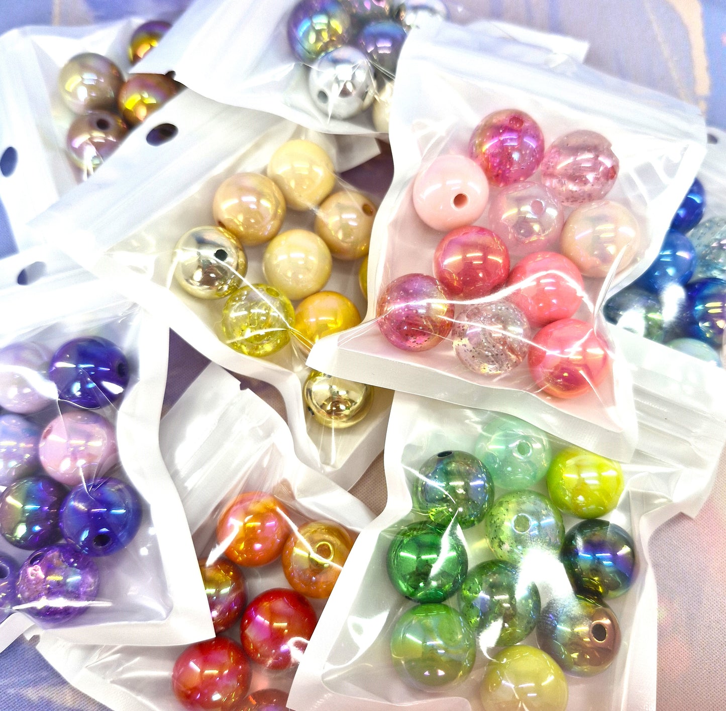 MIXED COLOUR LARGE BEADS