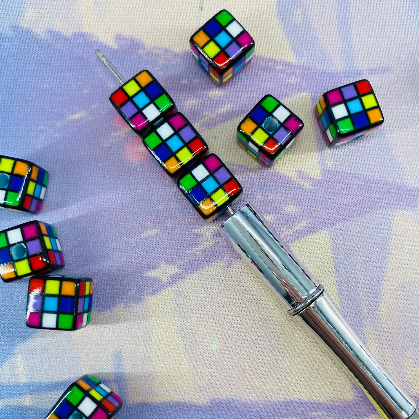 Pack of 6 Rubik's Cube Beads