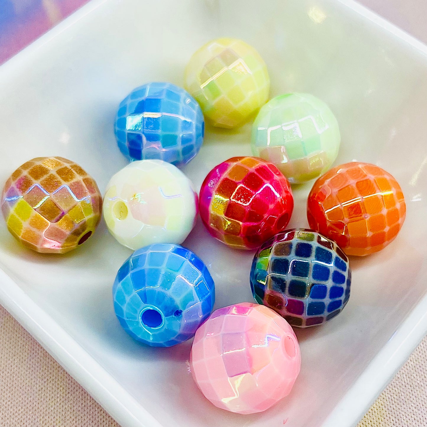 Pack of 10 Disco Ball Beads