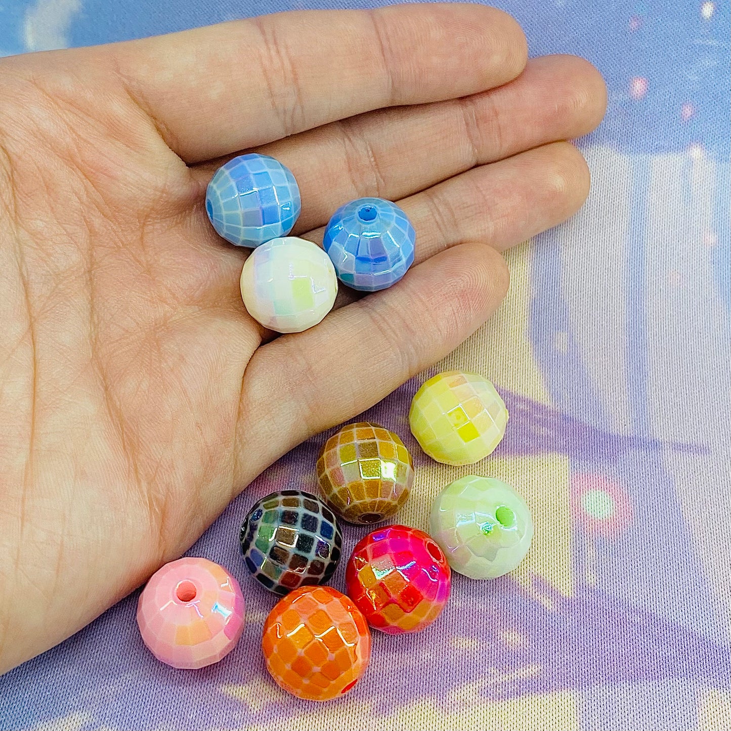 Pack of 10 Disco Ball Beads