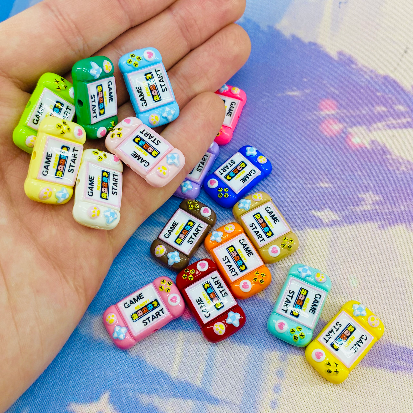 Pack of 5 Cute Kawaii Game Controller Beads, Fit on Beadable Pen