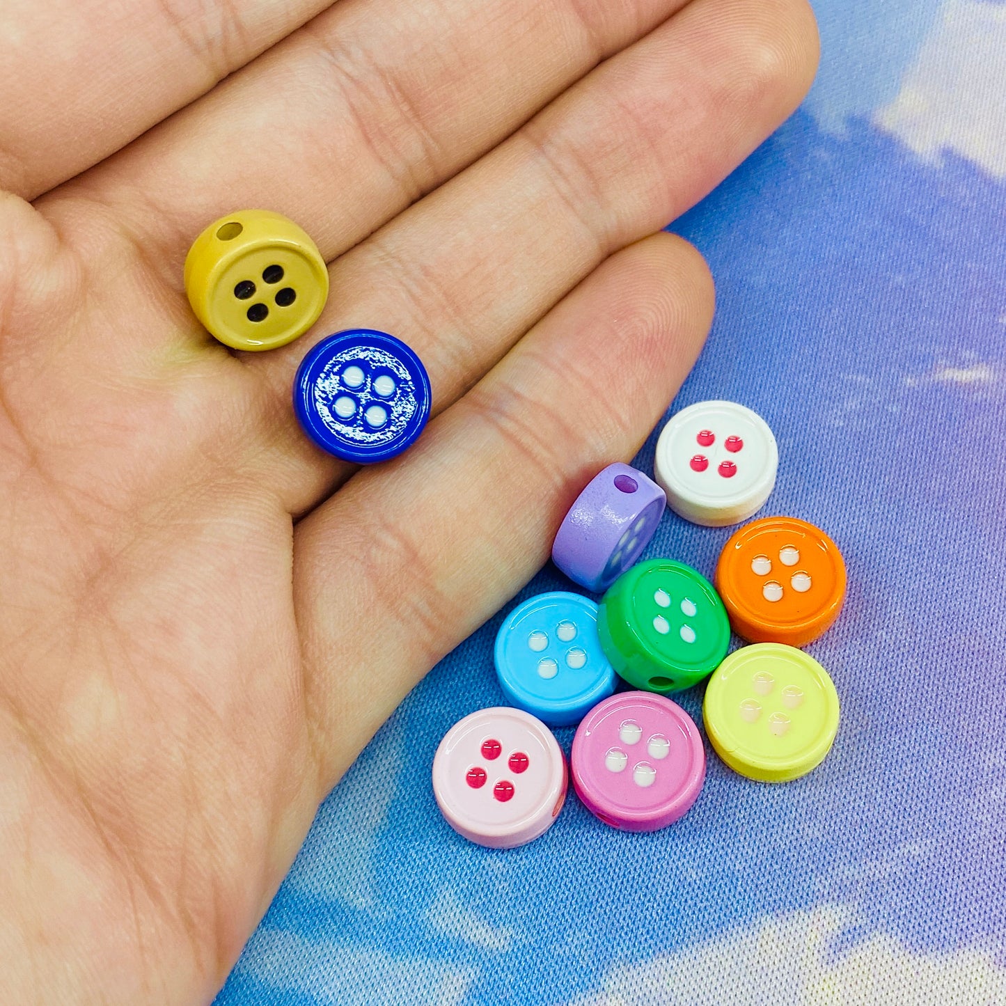 Pack of 10 Button Beads, Fits on Beadable Pens