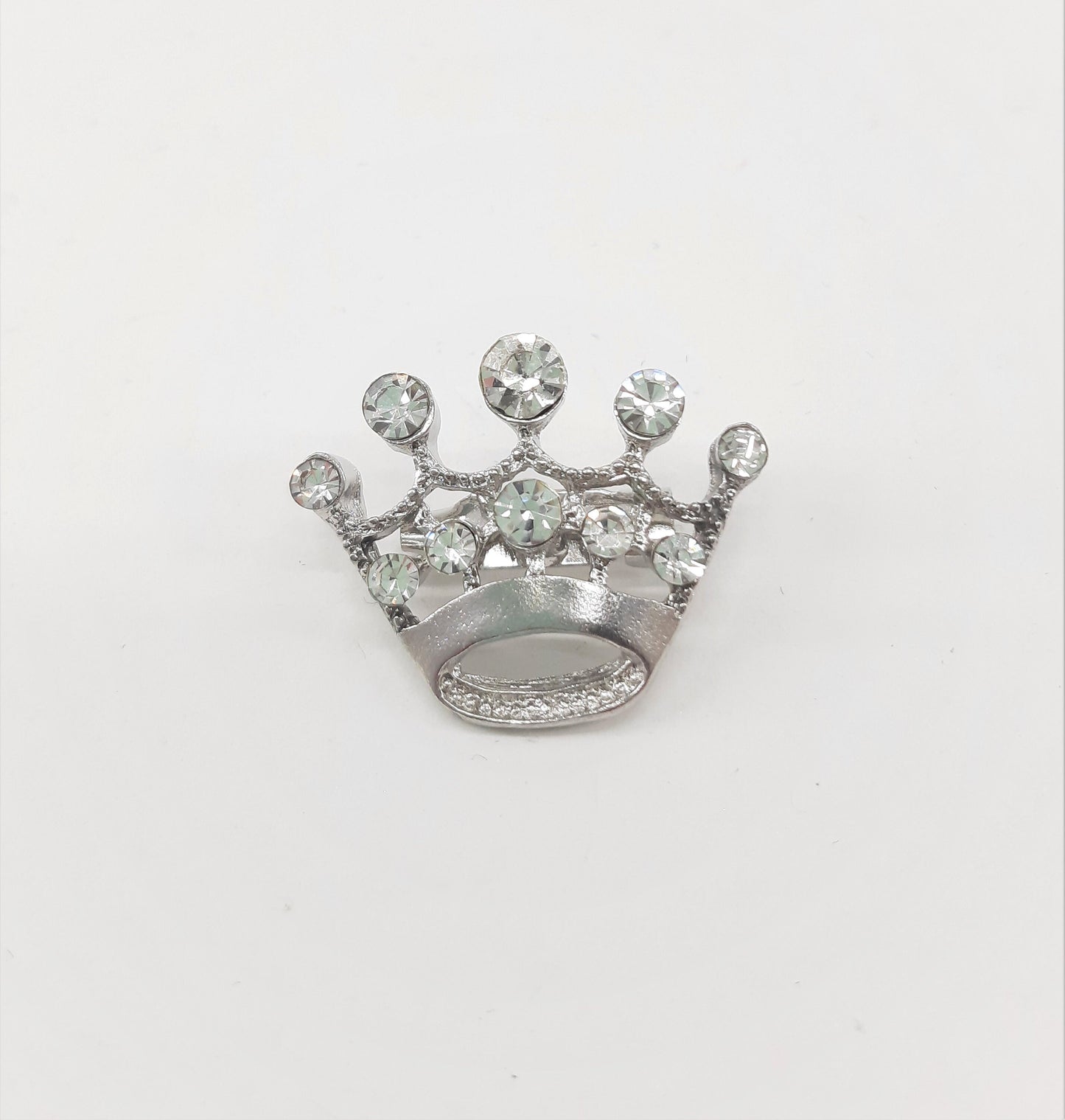 CROWN CRYSTAL BROOCH
