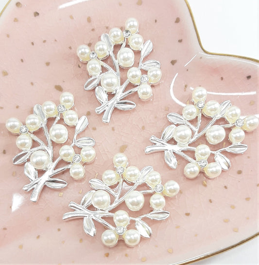 PEARL & CRYSTAL FLOWER BRANCHES