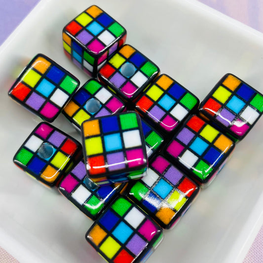 Pack of 6 Rubik's Cube Beads