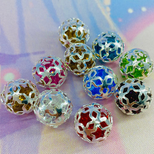 Pack of 10 Crystal Shaker Beads