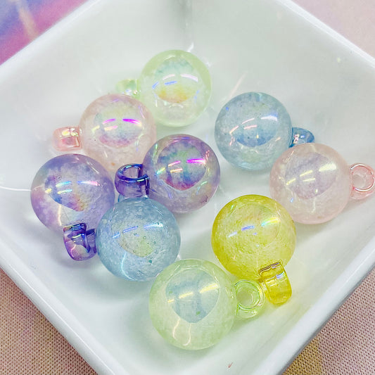 Pack of 10 Round Pendant Bubble Beads