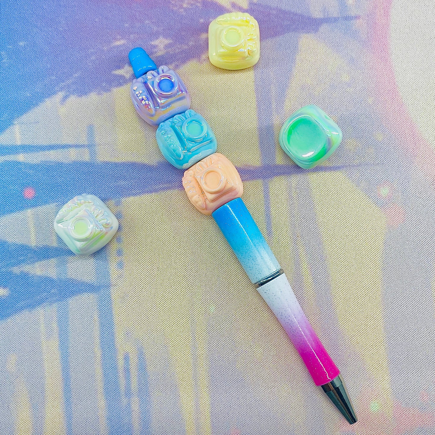 Pack of 5 Kawaii Pastel Camera Beads