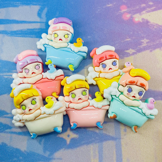 Cute Kawaii Molly Bubble Bath Large Flatback Charm