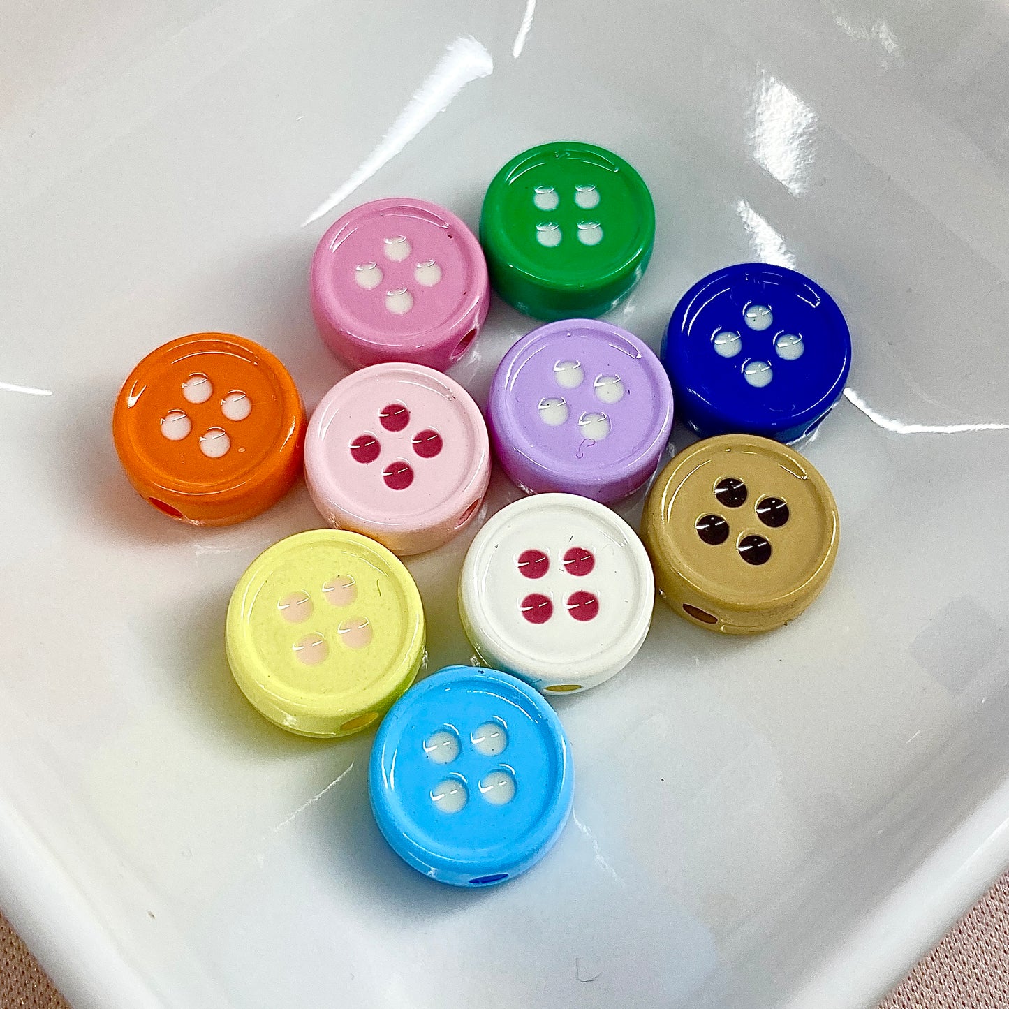 Pack of 10 Button Beads, Fits on Beadable Pens