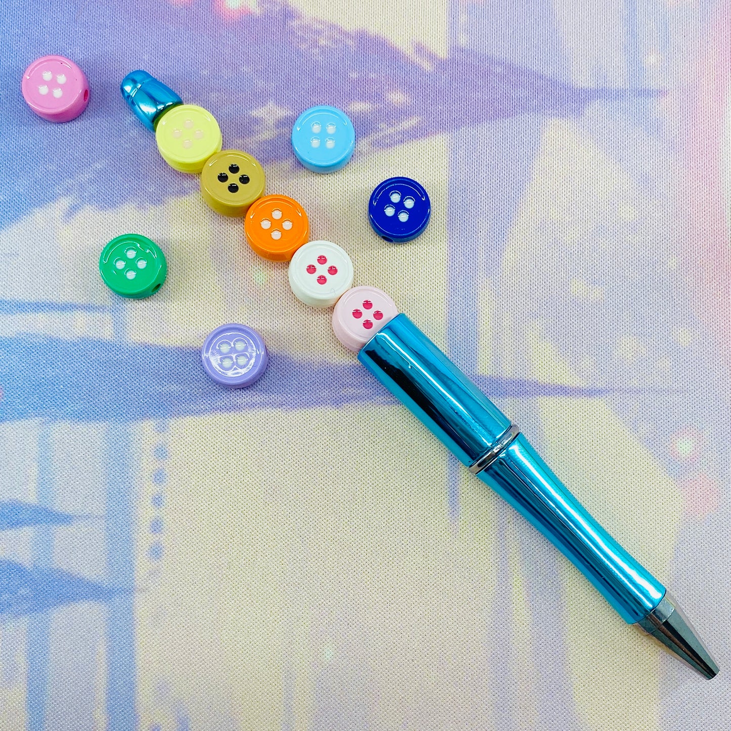 Pack of 10 Button Beads, Fits on Beadable Pens