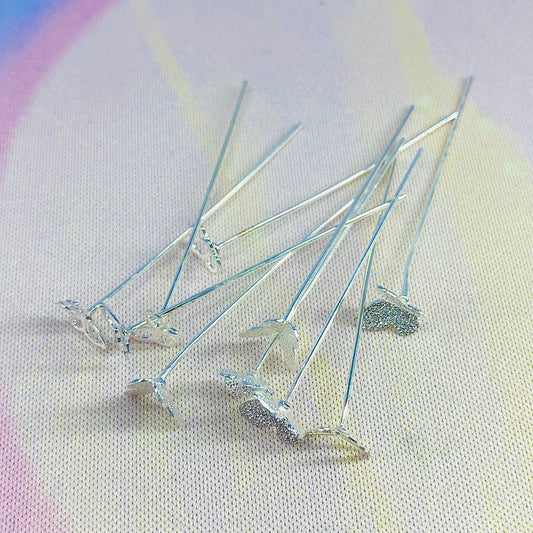 Pack of 10 Butterfly Head Pins