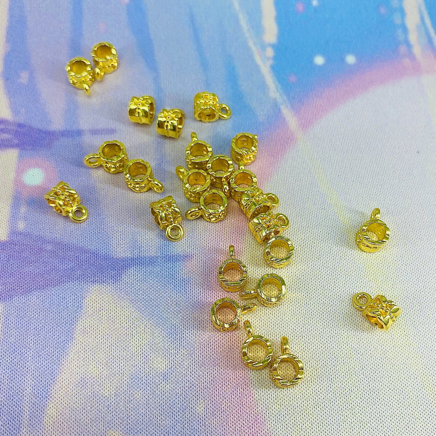 Pack of 25 Metal Pendant Spacers with Loop