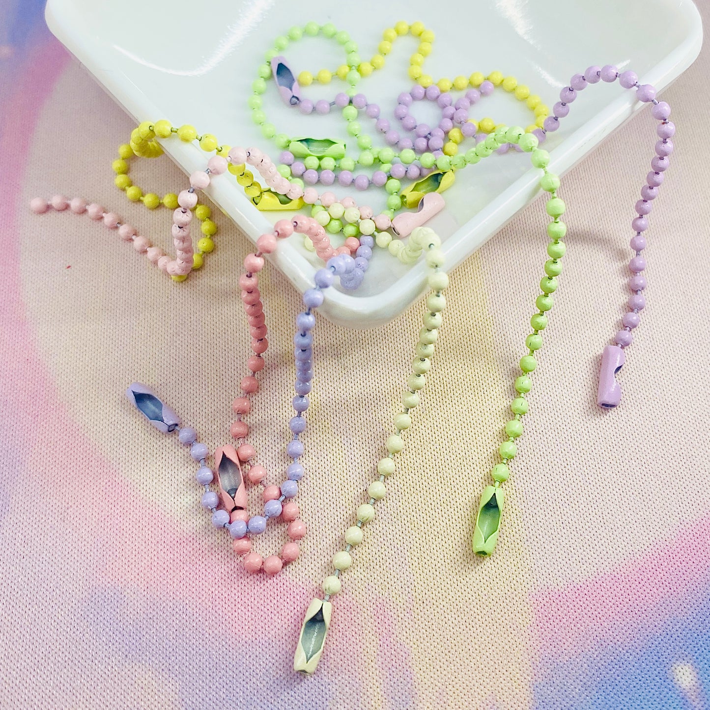Mixed Pastel Colour Ball Chains