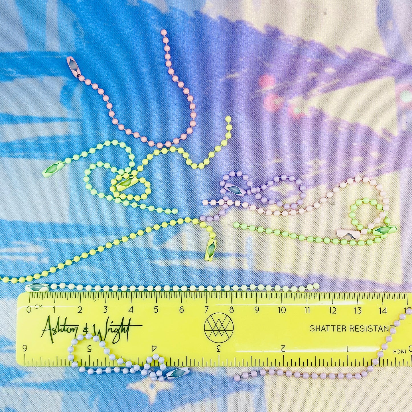 Mixed Pastel Colour Ball Chains