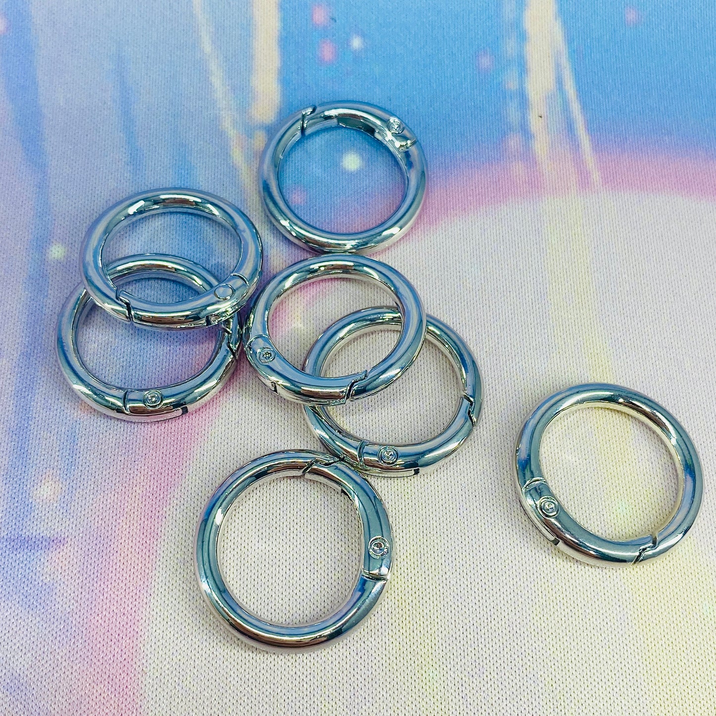 Silver or Gold Tone Spring Gate Ring Clasps