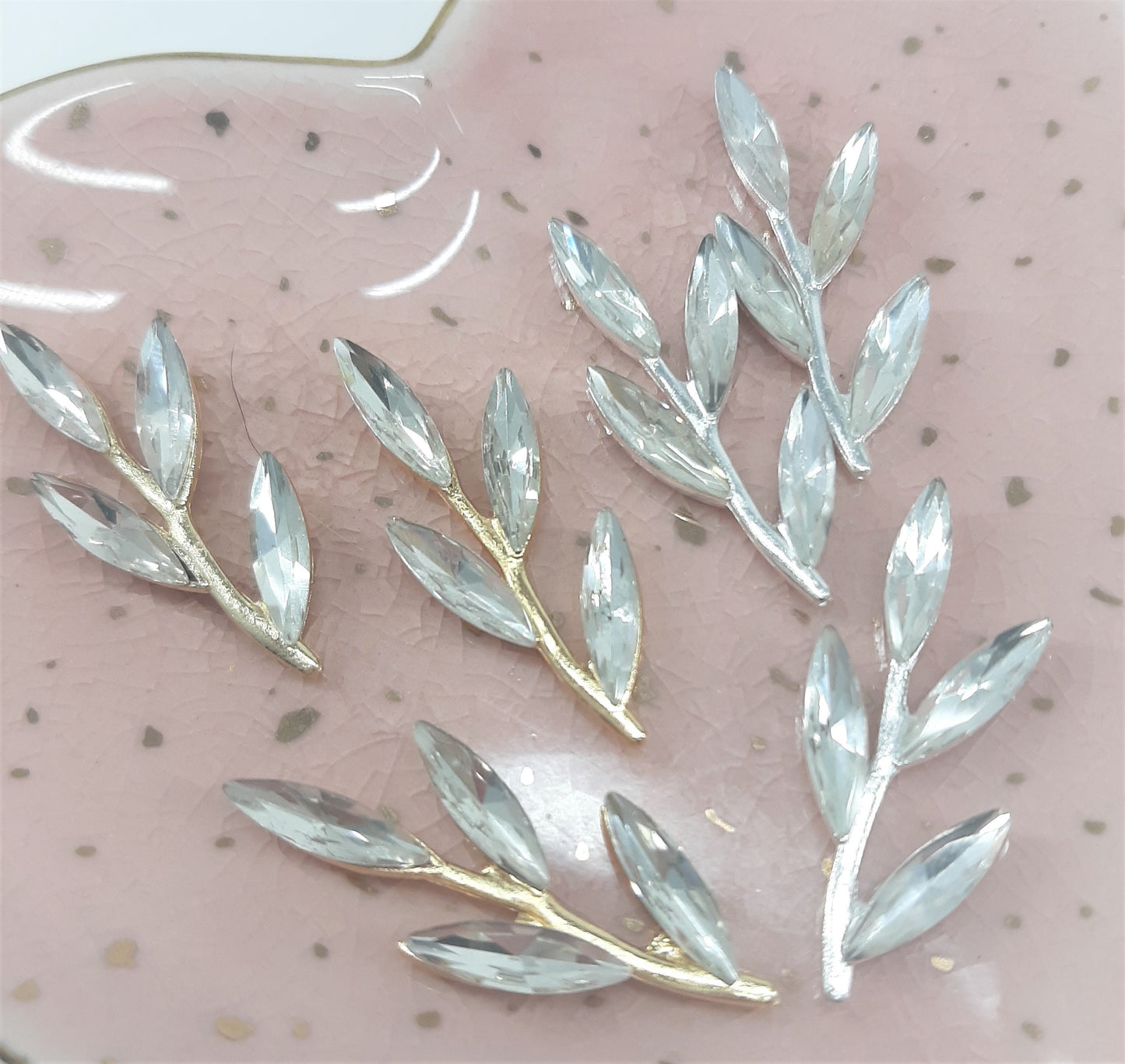 RHINESTONE LEAF BRANCHES