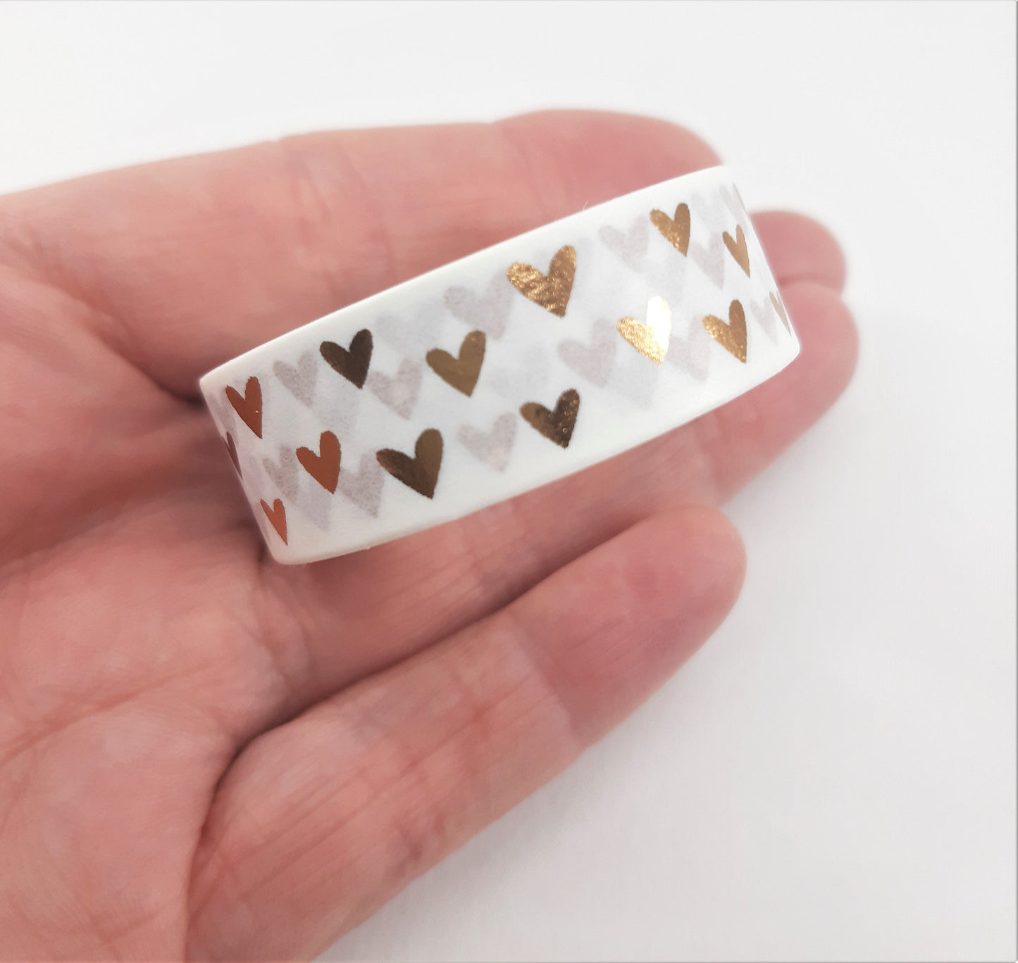 WASHI TAPE - ROSE GOLD FOIL HEARTS