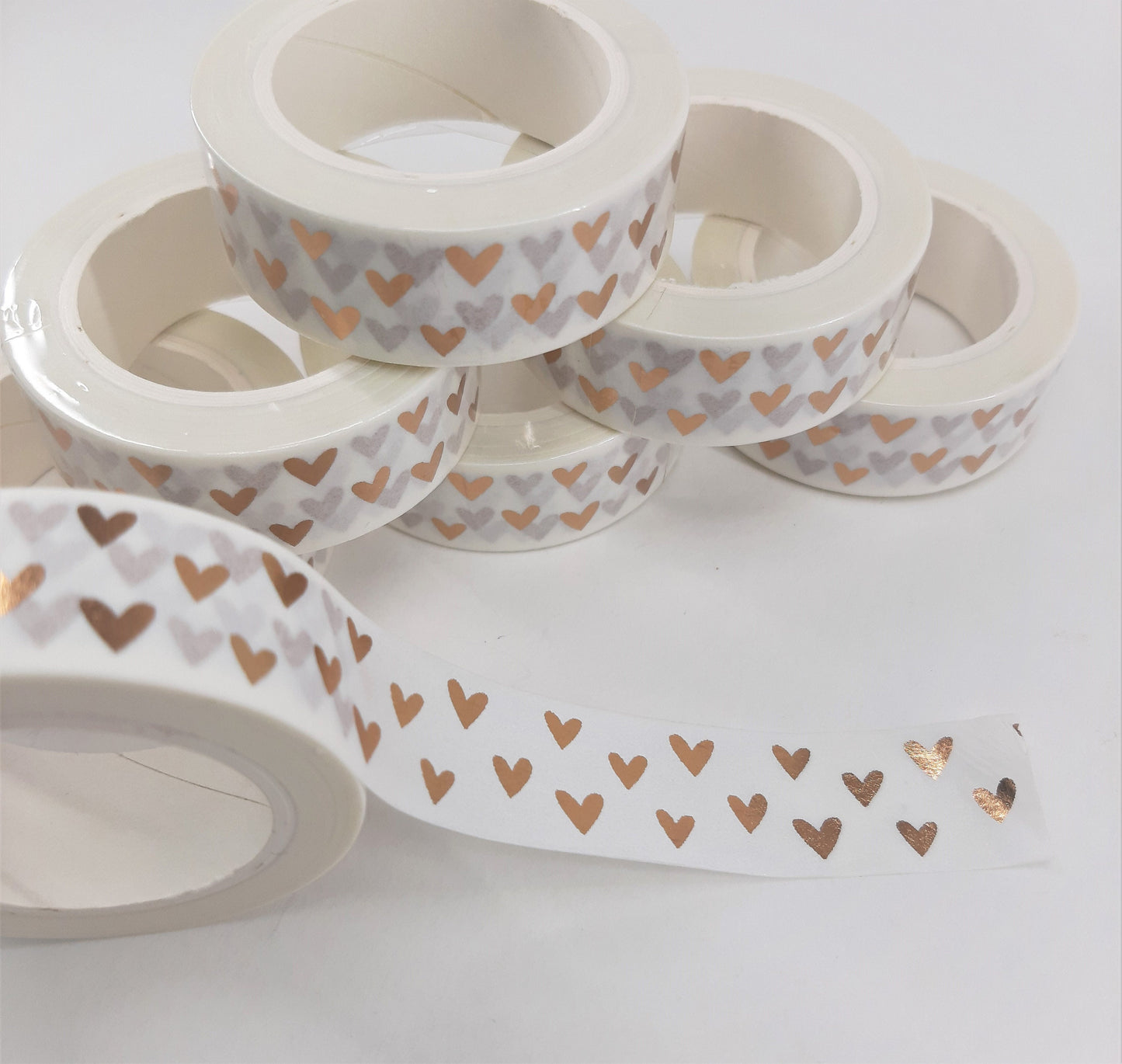 WASHI TAPE - ROSE GOLD FOIL HEARTS